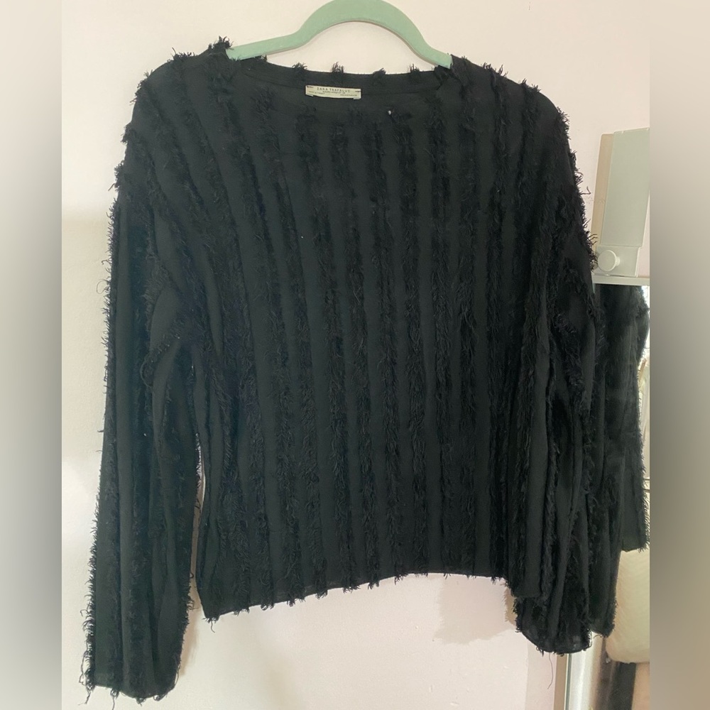 ZARA feathered sweater
